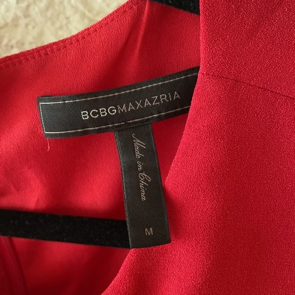 ♥️BCBG Maxazria Ruby Red Zipper Blouse - Medium - Picture 4 of 13
